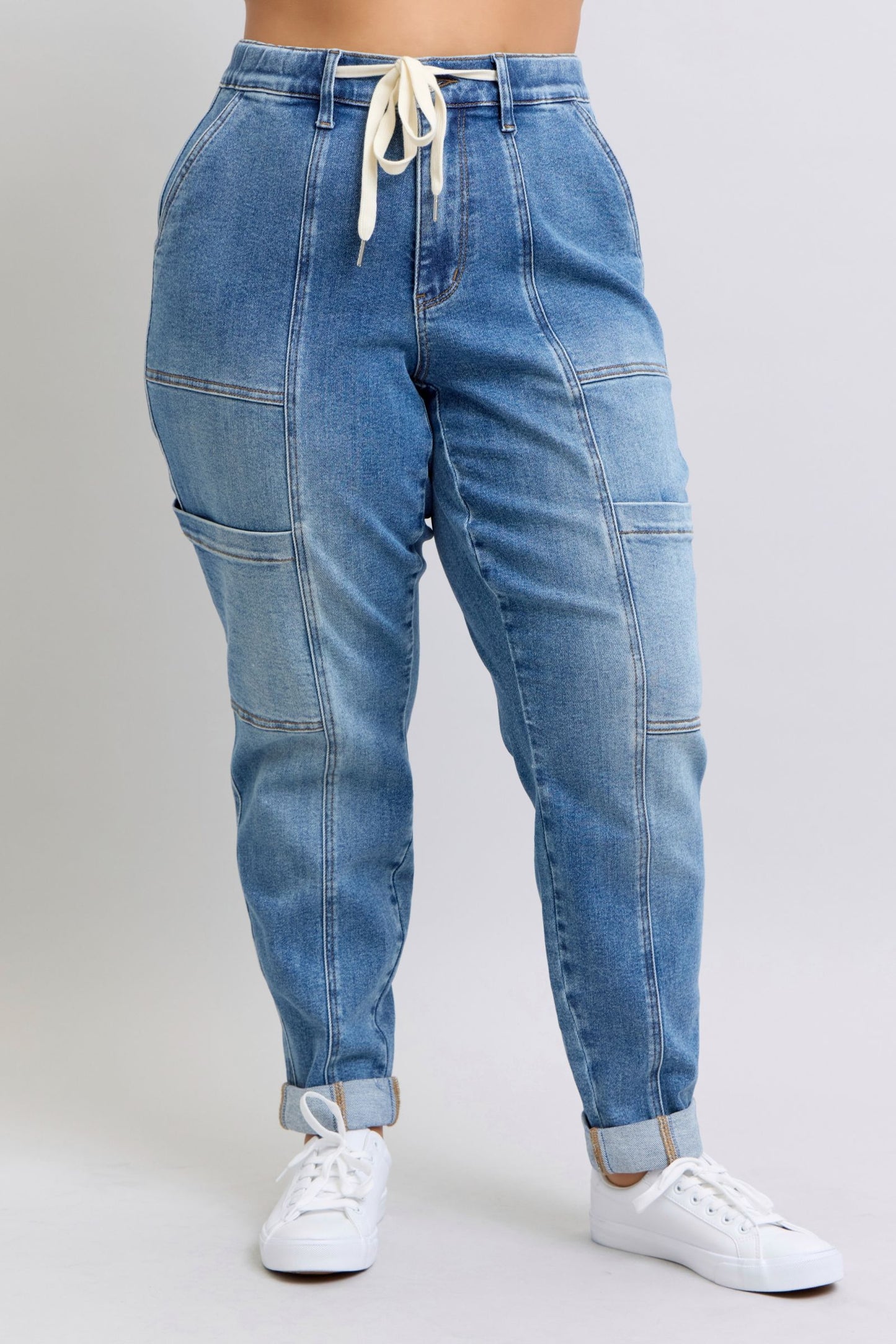 Judy Blue Clayton Cuffed Cargo Denim Jogger