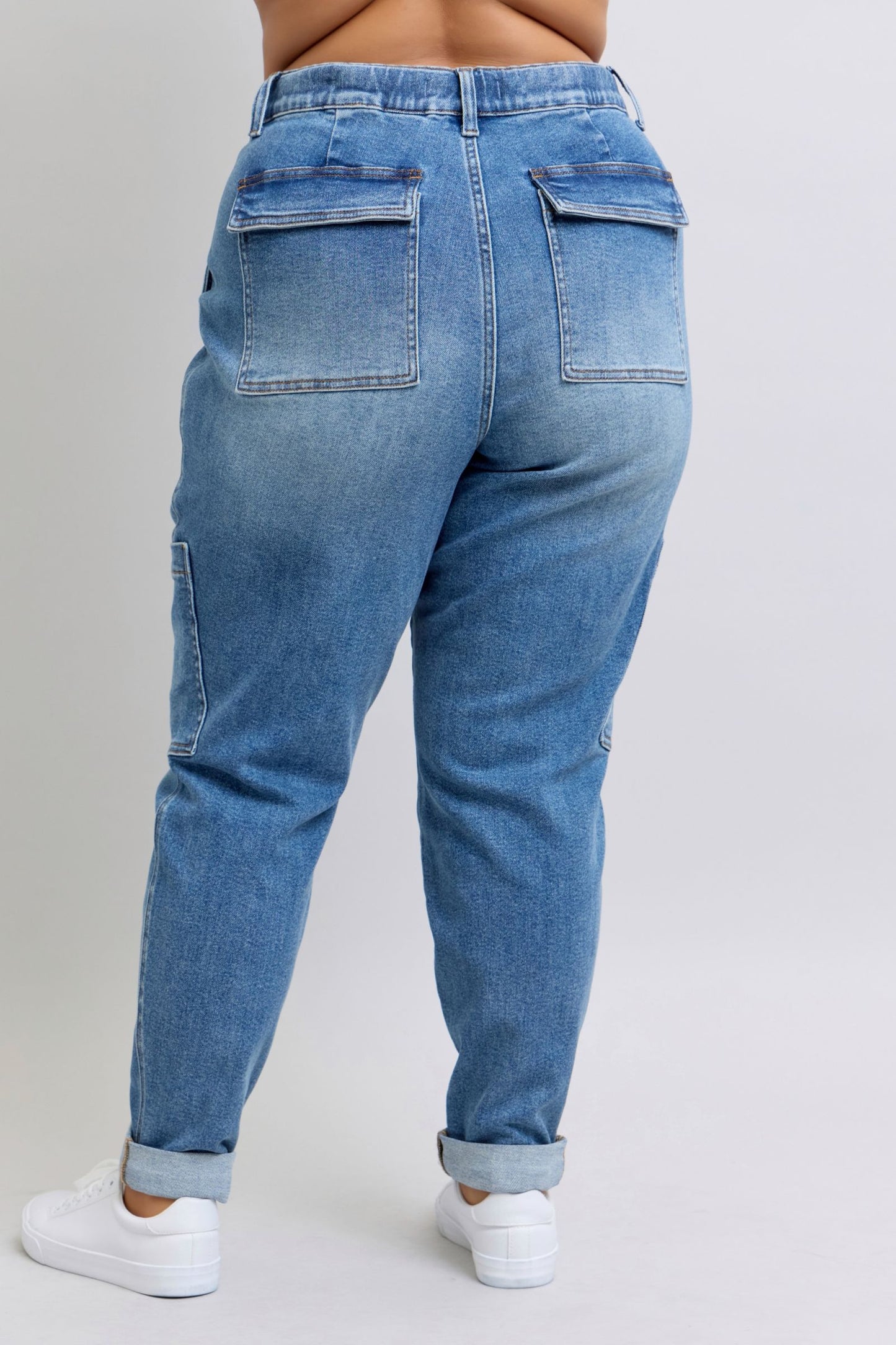 Judy Blue Clayton Cuffed Cargo Denim Jogger