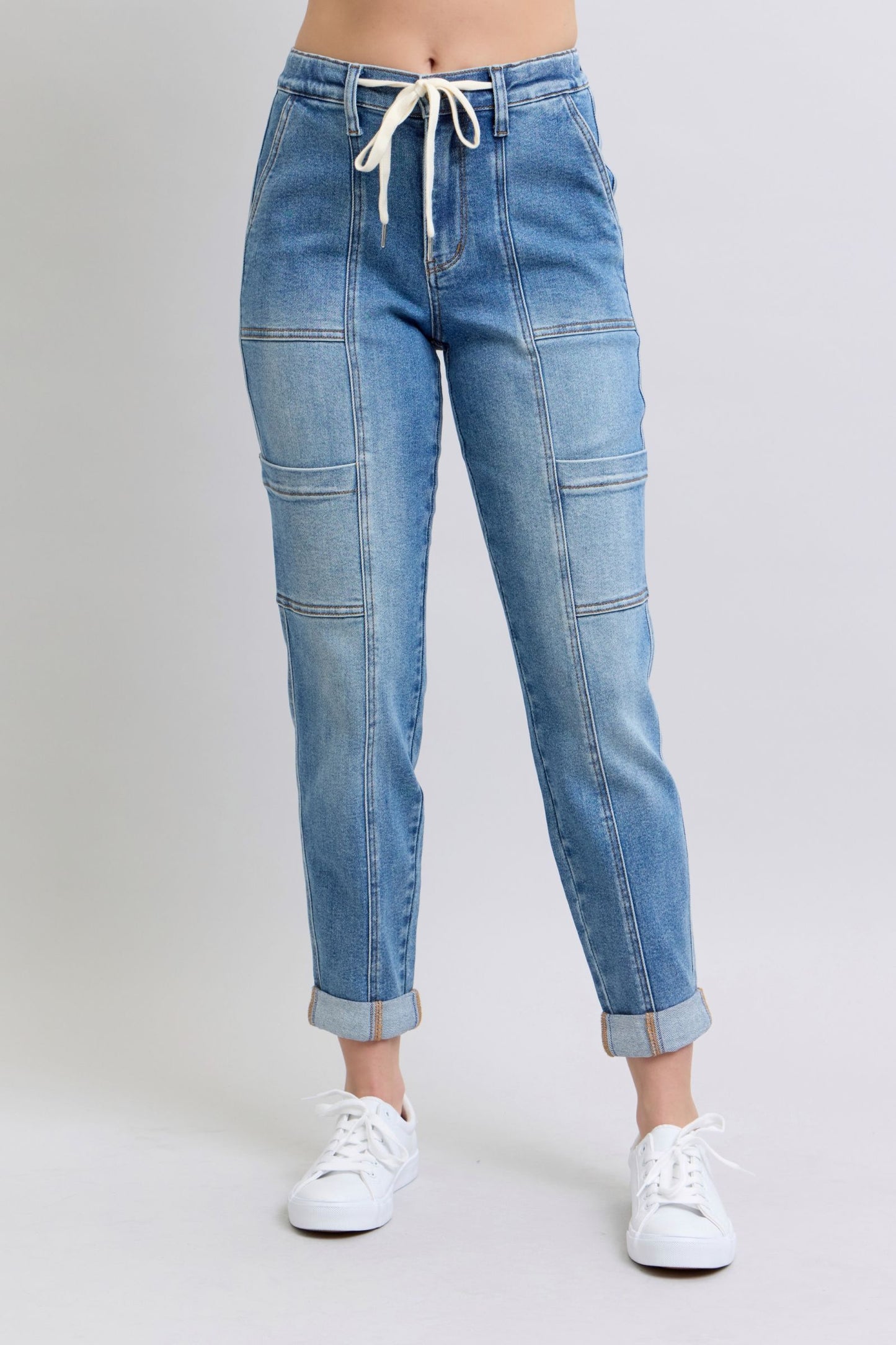 Judy Blue Clayton Cuffed Cargo Denim Jogger