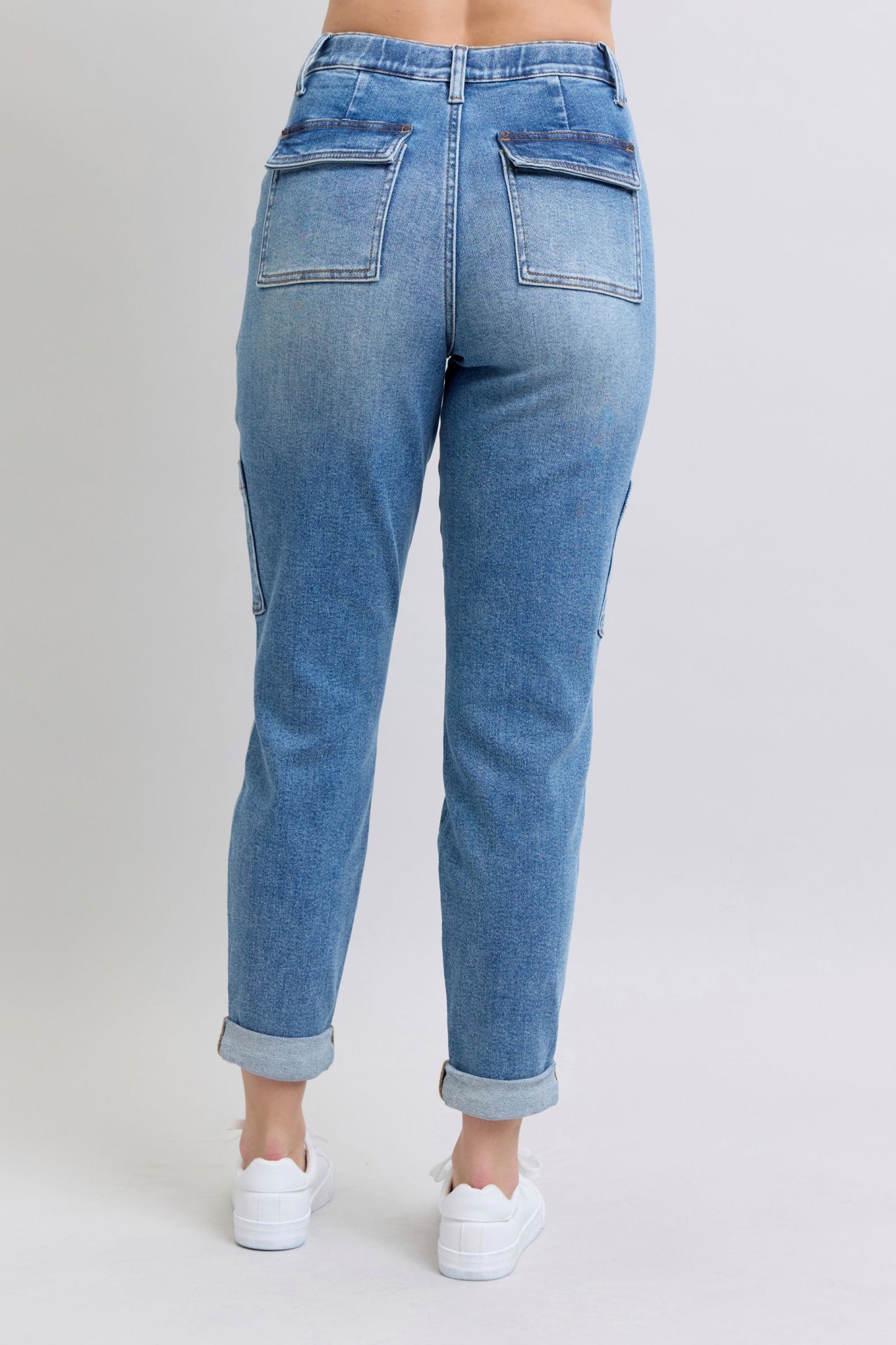 Judy Blue Clayton Cuffed Cargo Denim Jogger