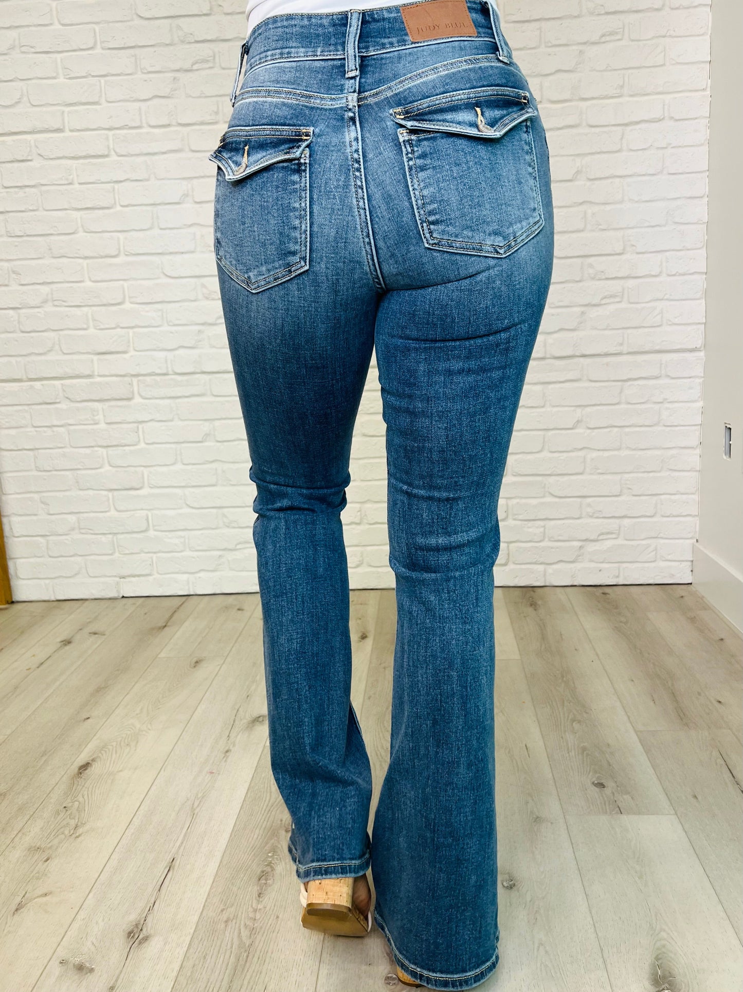 Judy Blue Ariana Double Button Waistband Flare Jeans