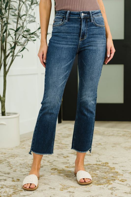 Judy Blue Nova High Waist Dark Wash Kick Flare