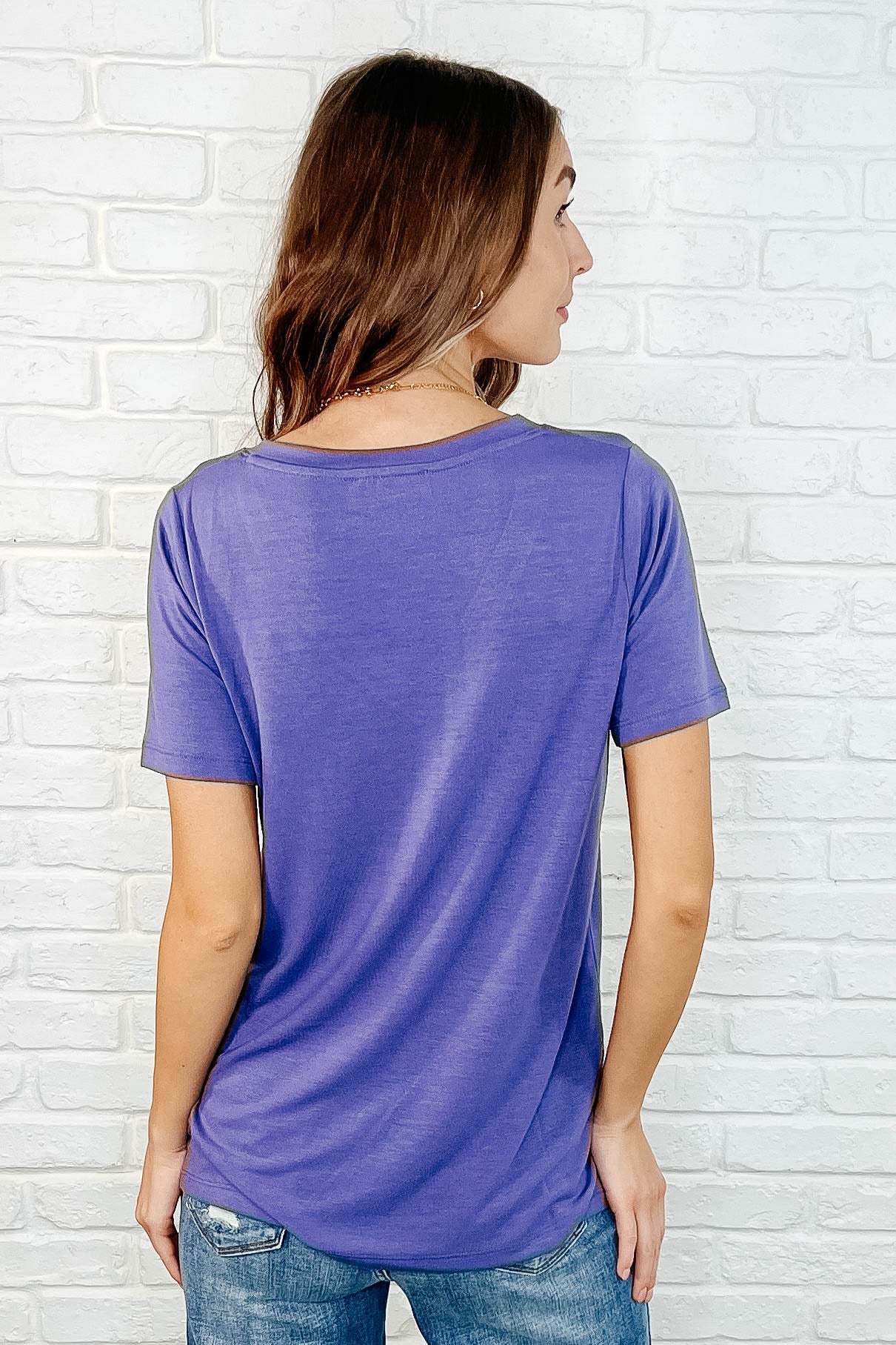 The Every Outfit Basic V-Neck Top in Marlin