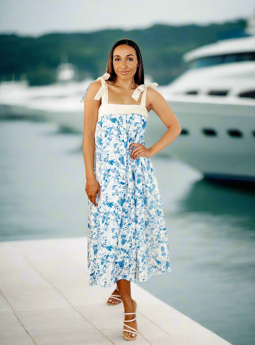 Prepare the Yacht Square Neck Dress