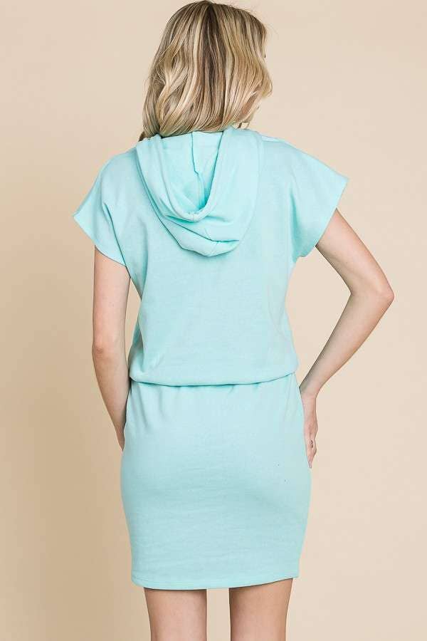 Athleisure Short Sleeve Mint Green Dress