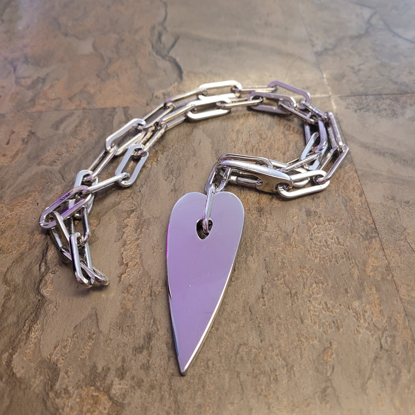 Chunky Chain Heart Necklace