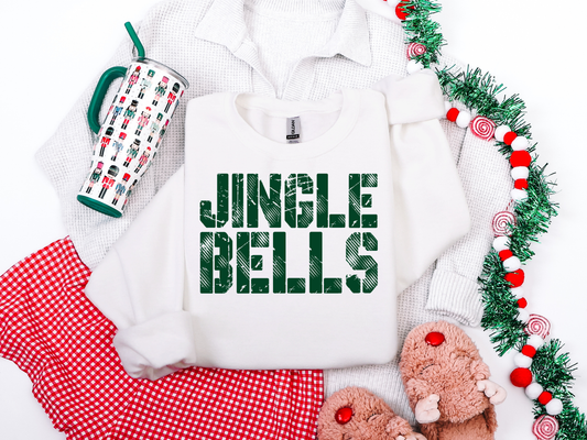 Jingle Bells Evergreen Graphic Tee and Sweatshirt
