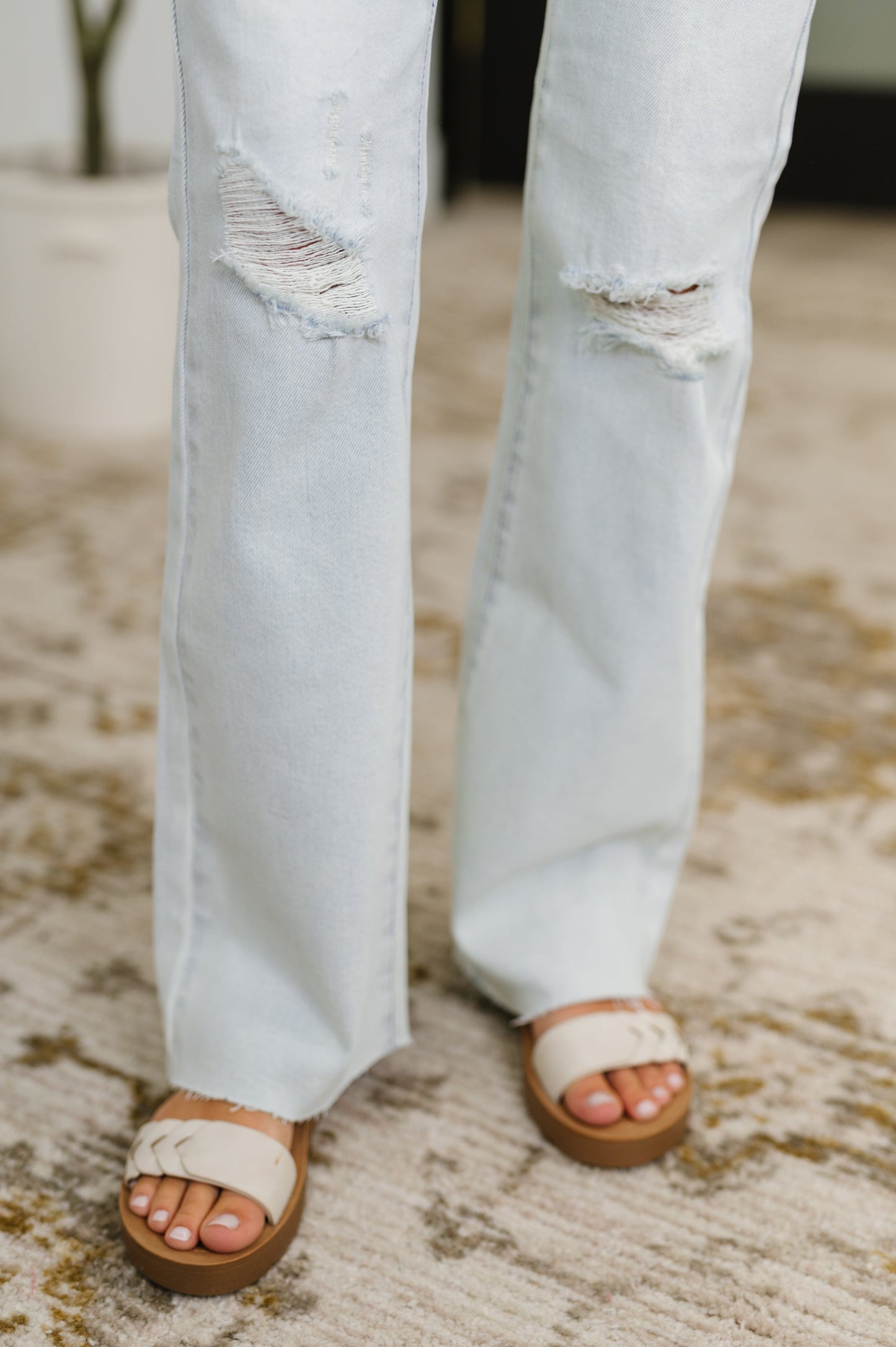 Judy Blue Alyse Mid Rise Fray Hem Bootcut