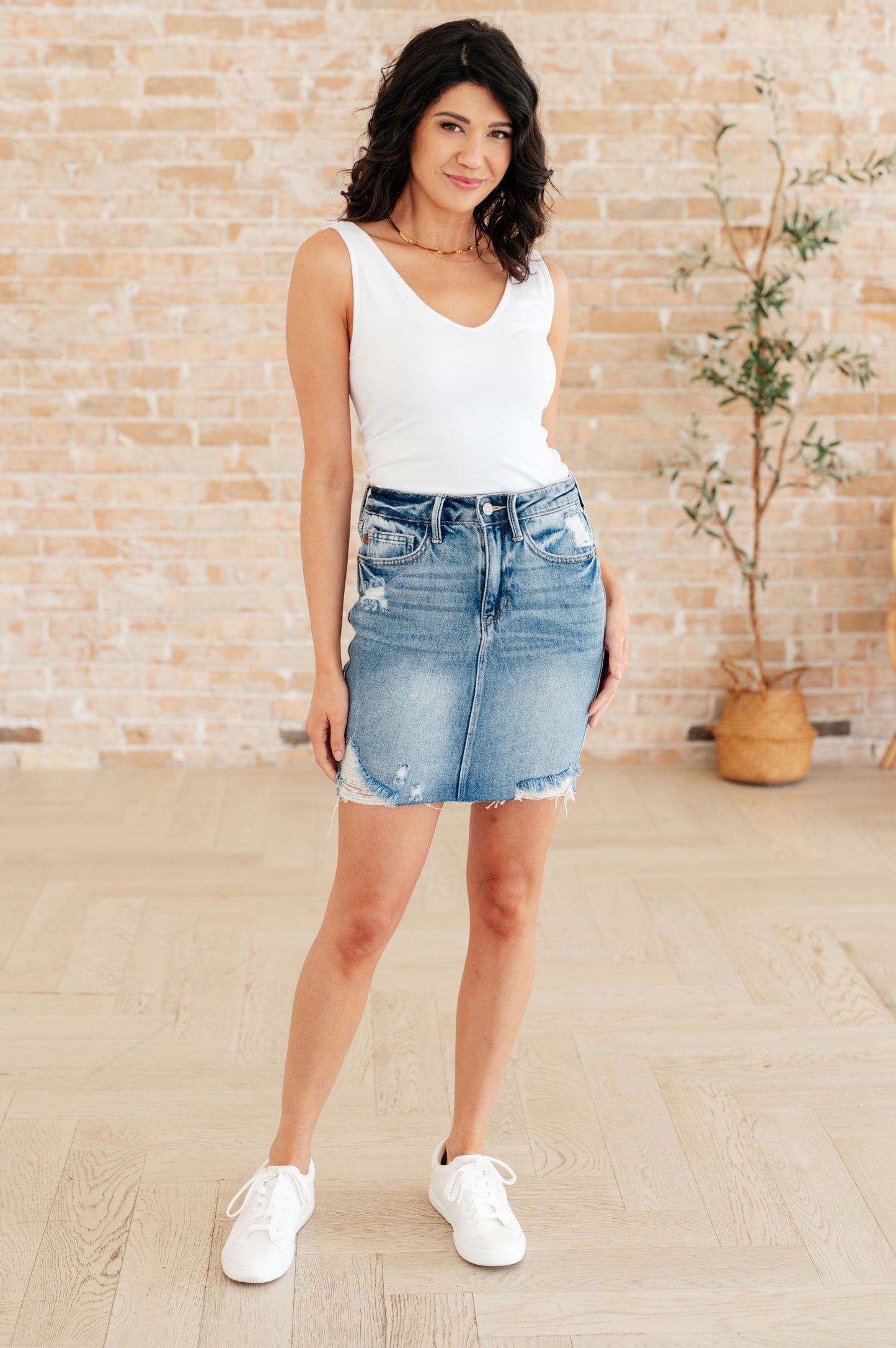 Judy Blue Carol High Rise Denim Skirt