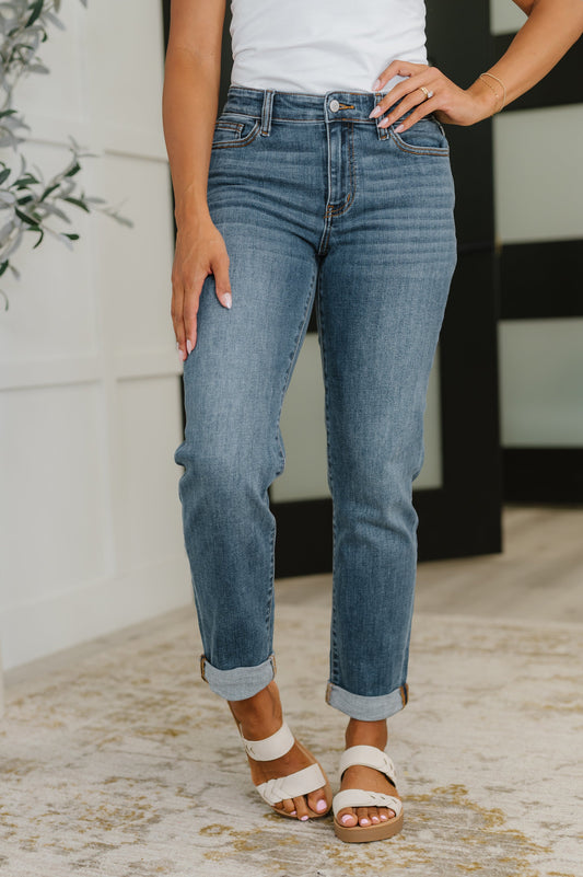 Judy Blue Colette Boyfriend Classic Cuffed