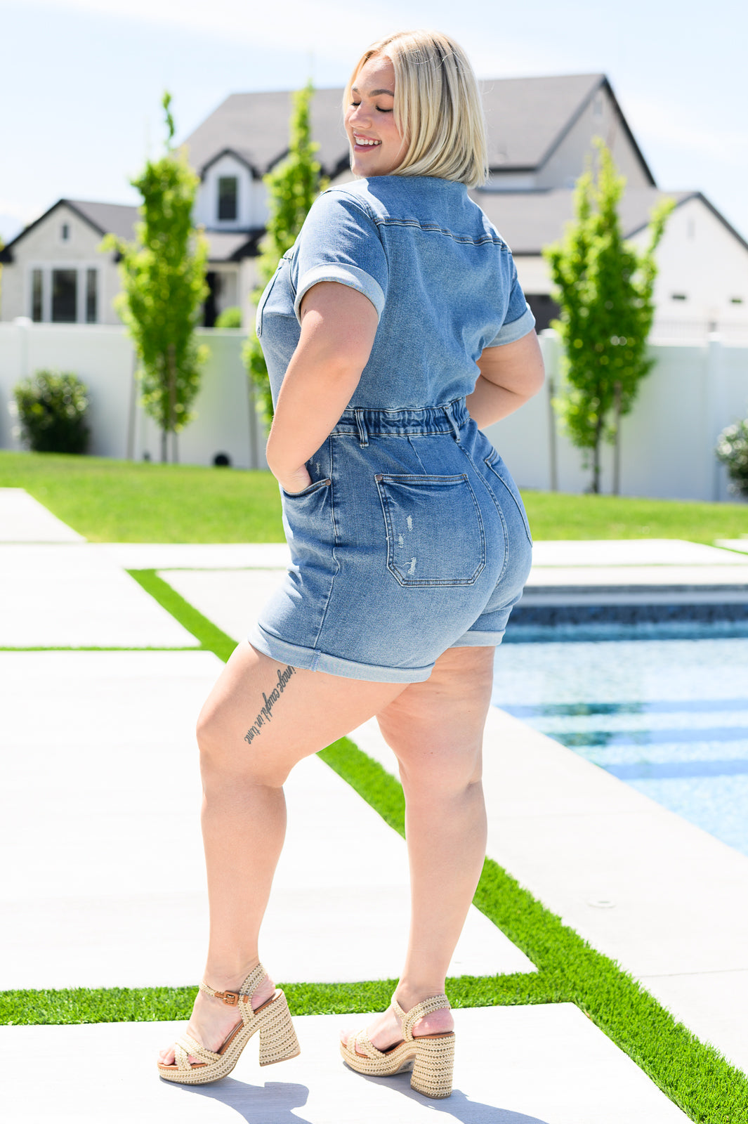 Judy Blue Delia Short Sleeve Romper