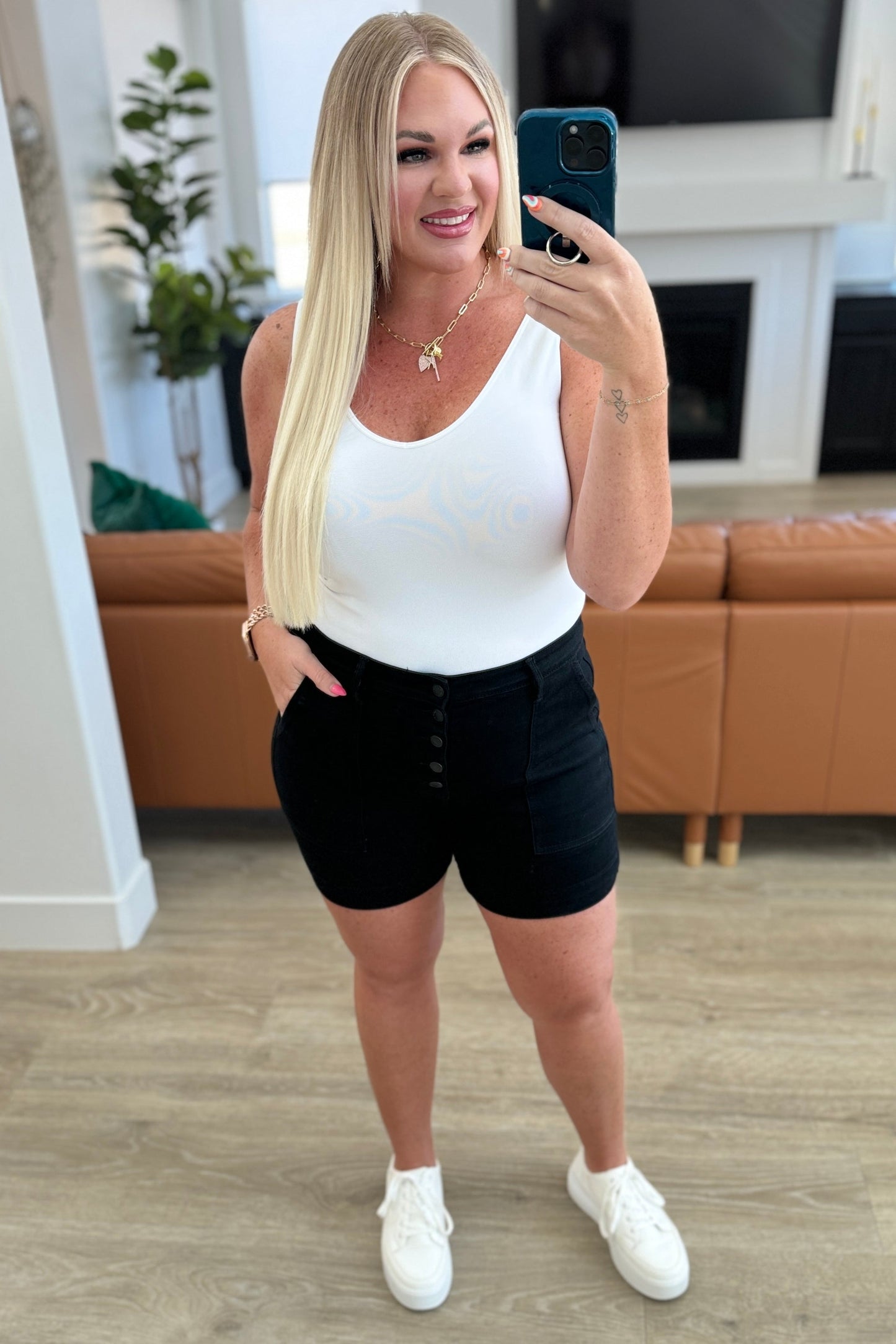 Judy Blue Reagan Button Fly Trouser Shorts