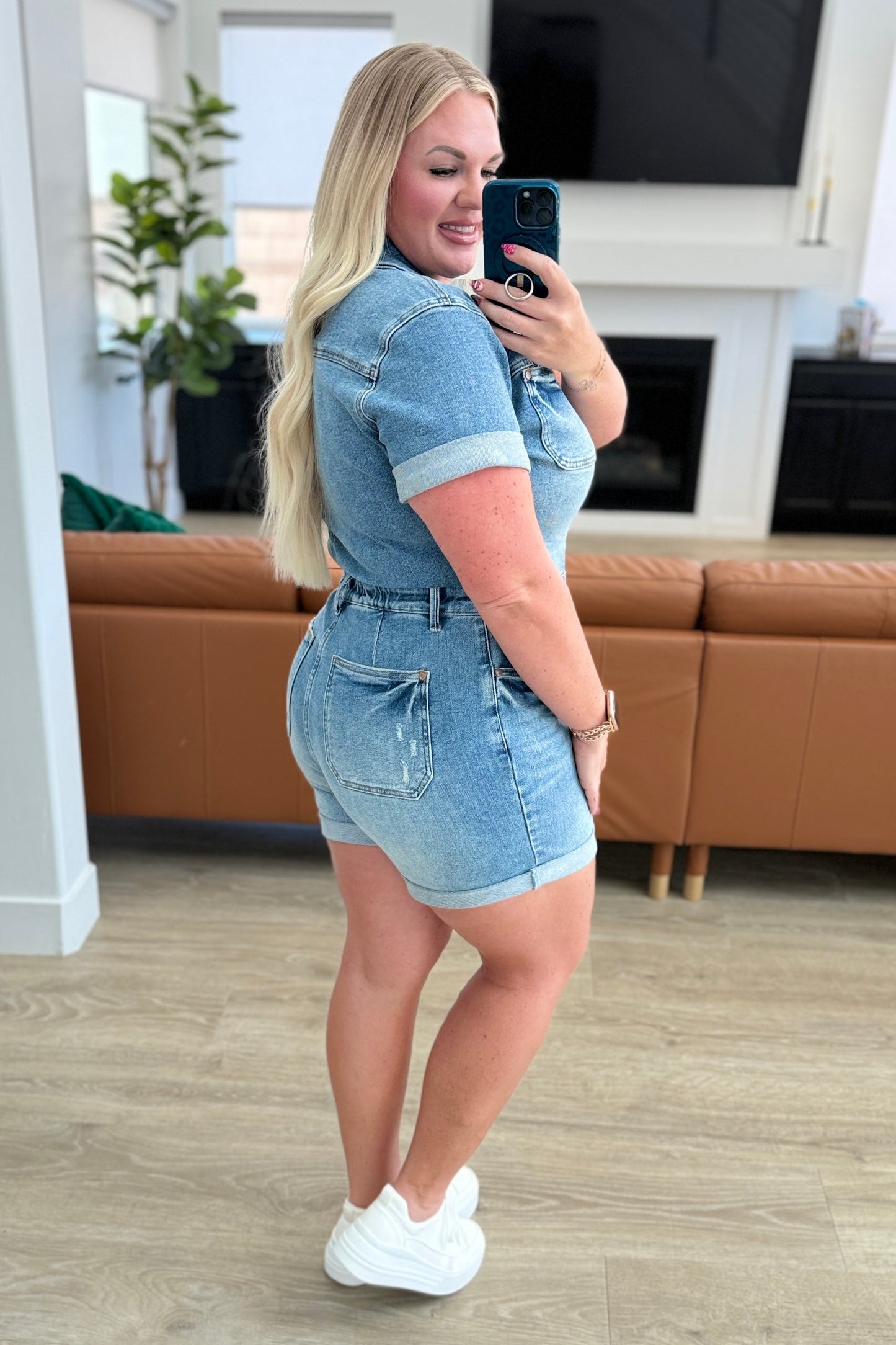 Judy Blue Delia Short Sleeve Romper