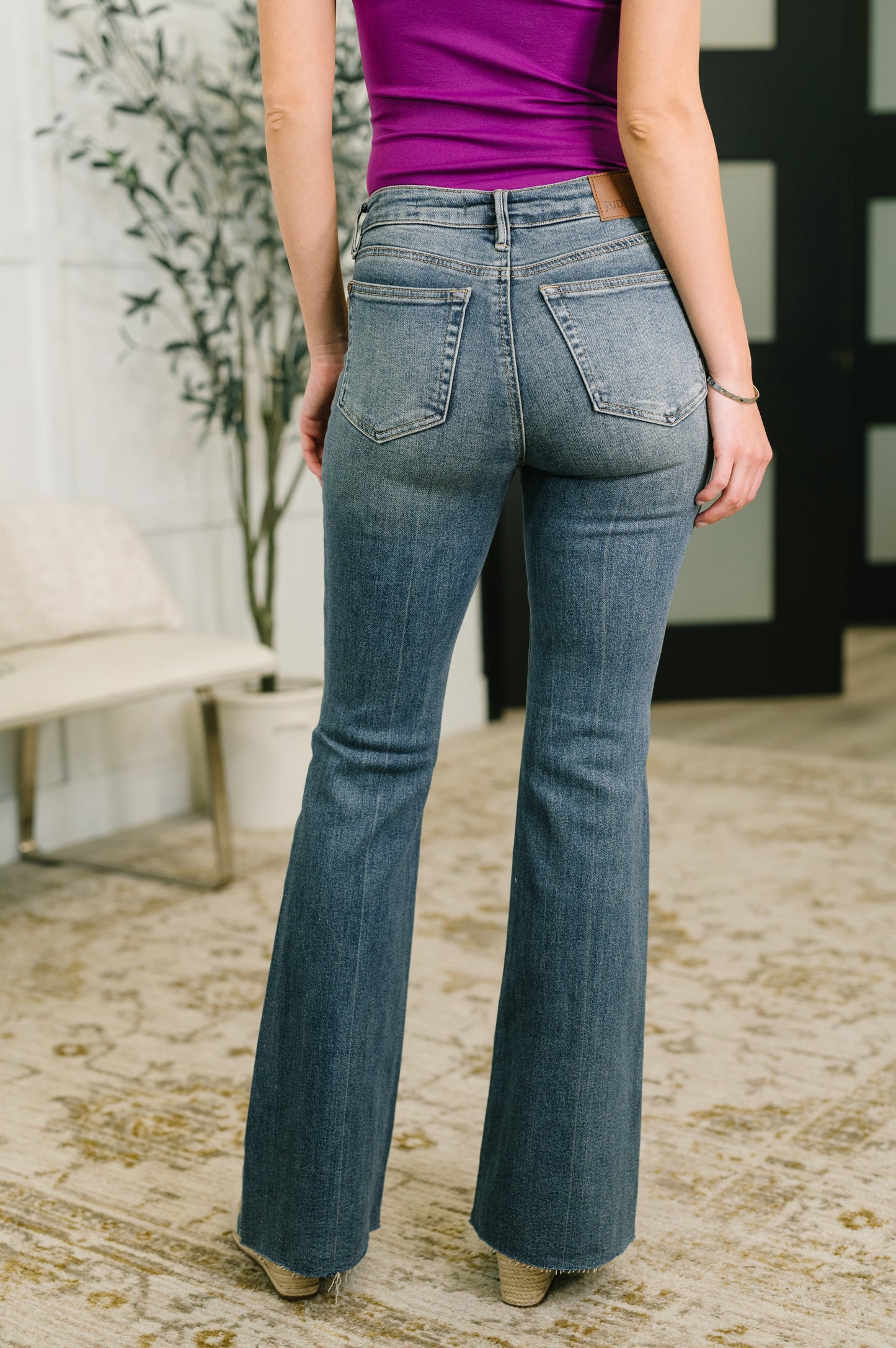 Judy Blue Jackie Flare Jean with Front Flap Pockets
