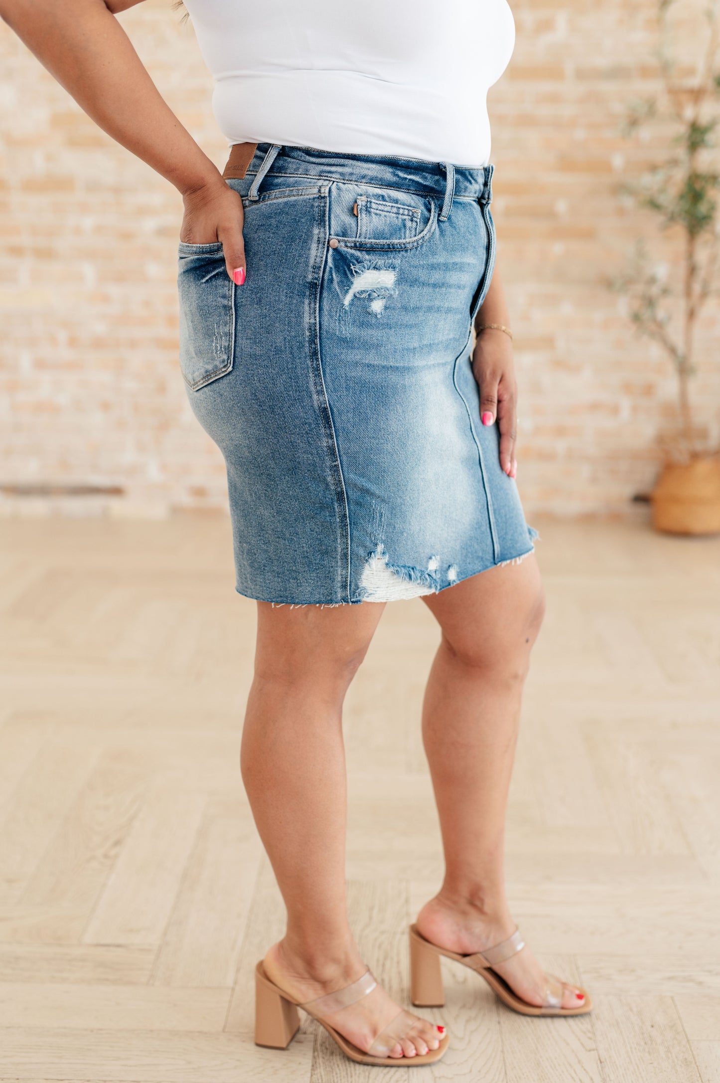 Judy Blue Carol High Rise Denim Skirt