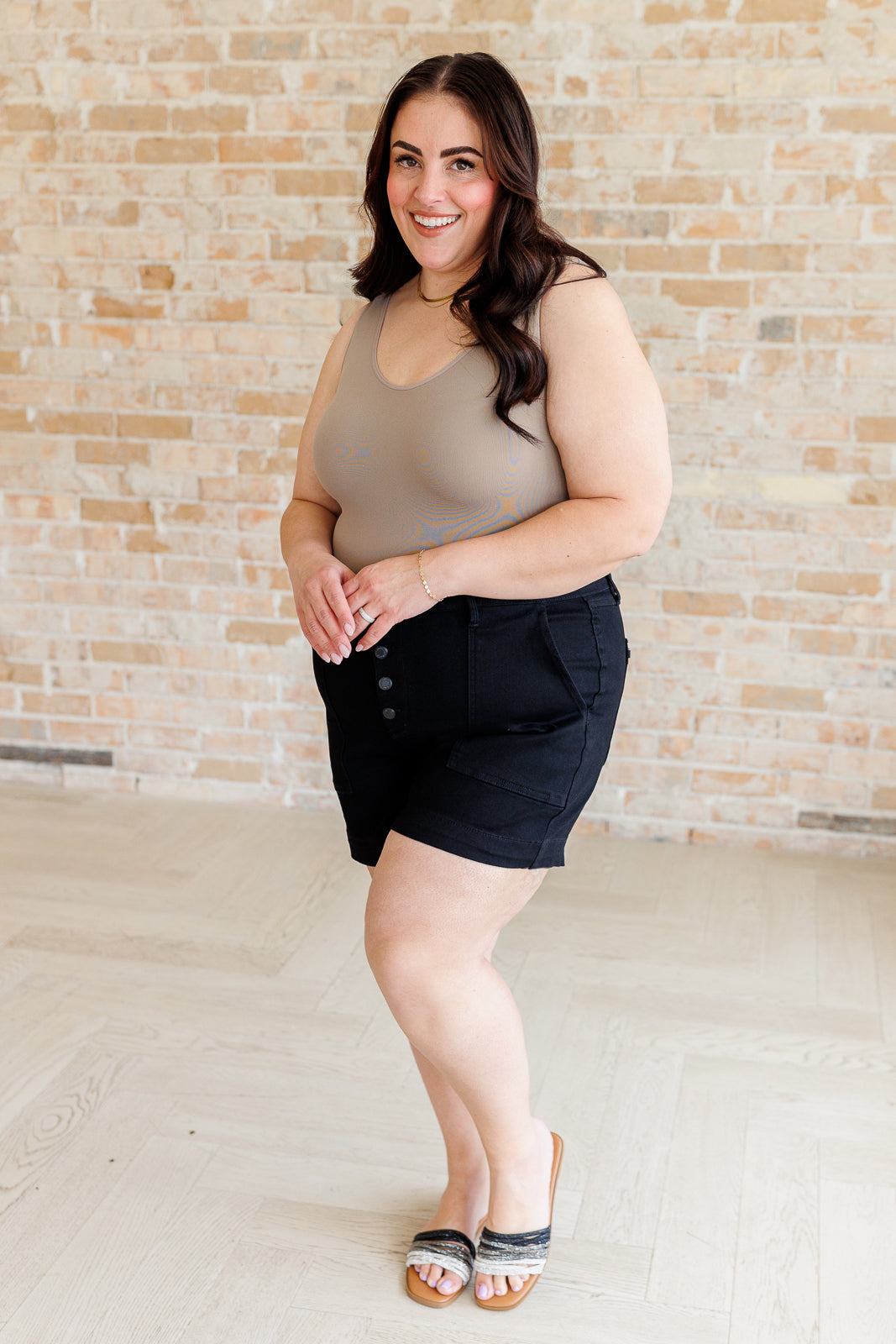 Judy Blue Reagan Button Fly Trouser Shorts