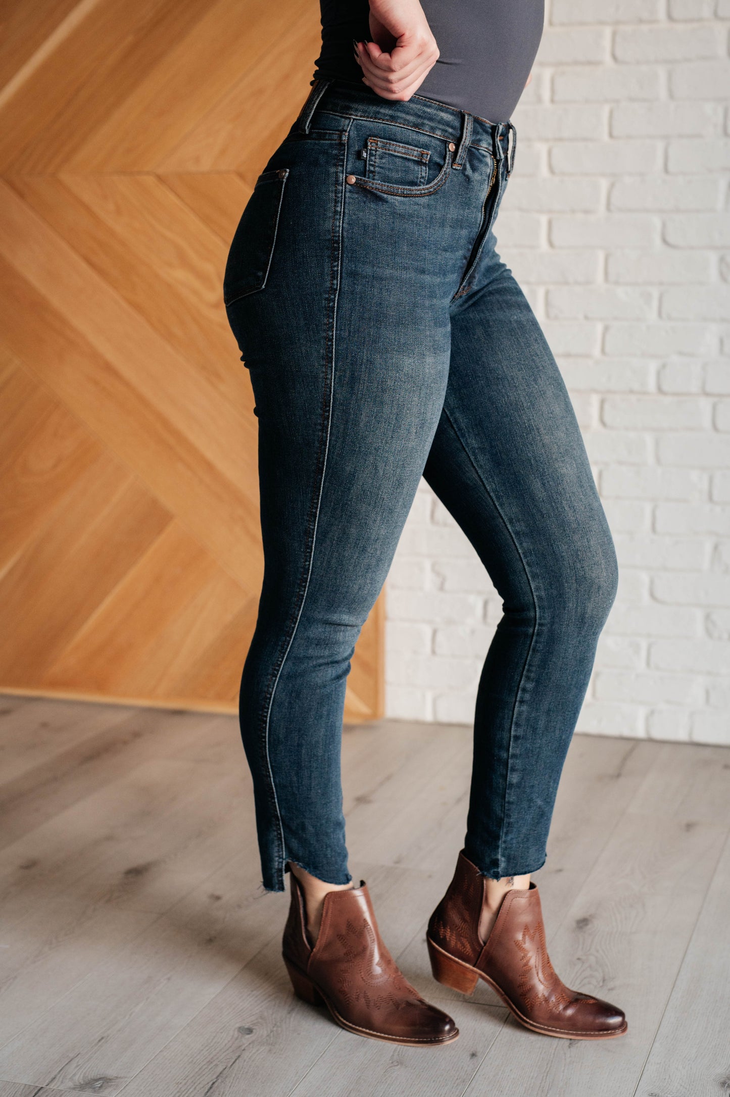 Judy Blue Tessa Control Top Step Hem Skinny Jeans