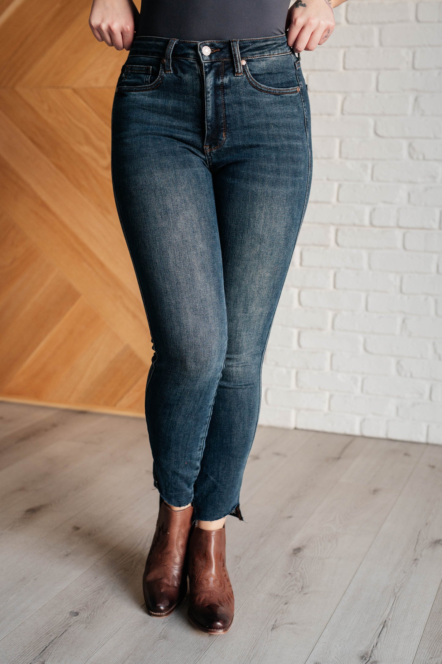 Judy Blue Tessa Control Top Step Hem Skinny Jeans