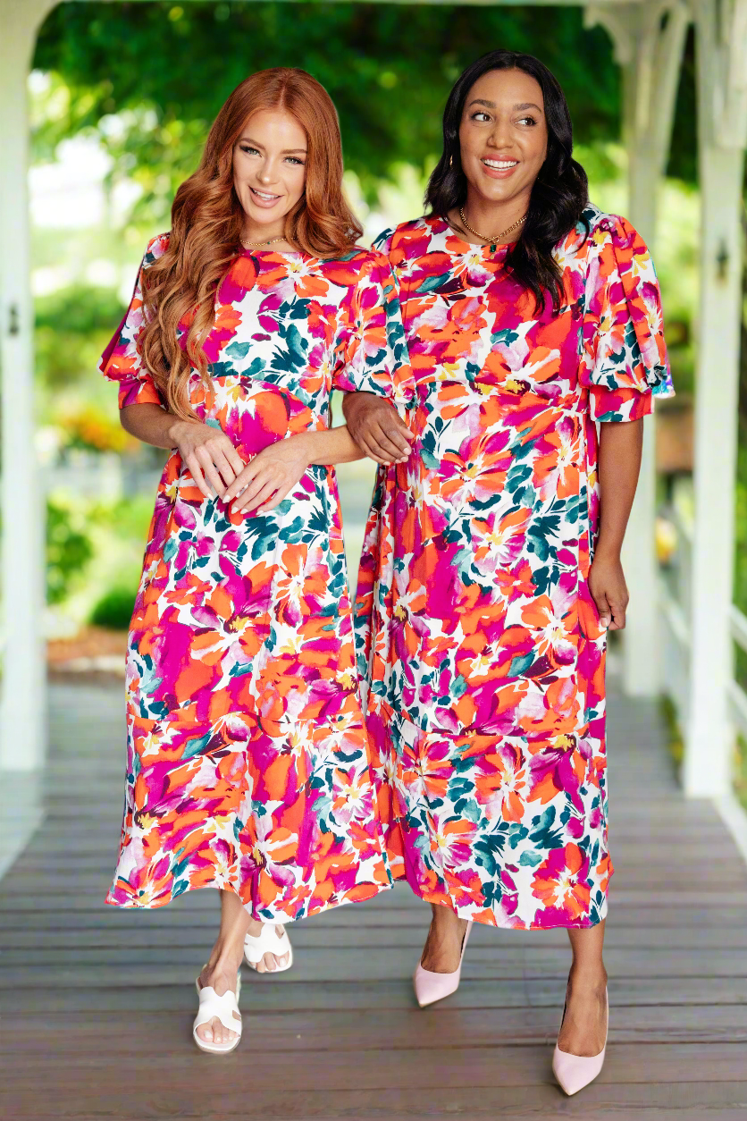 Stroll in the Park Floral Dress