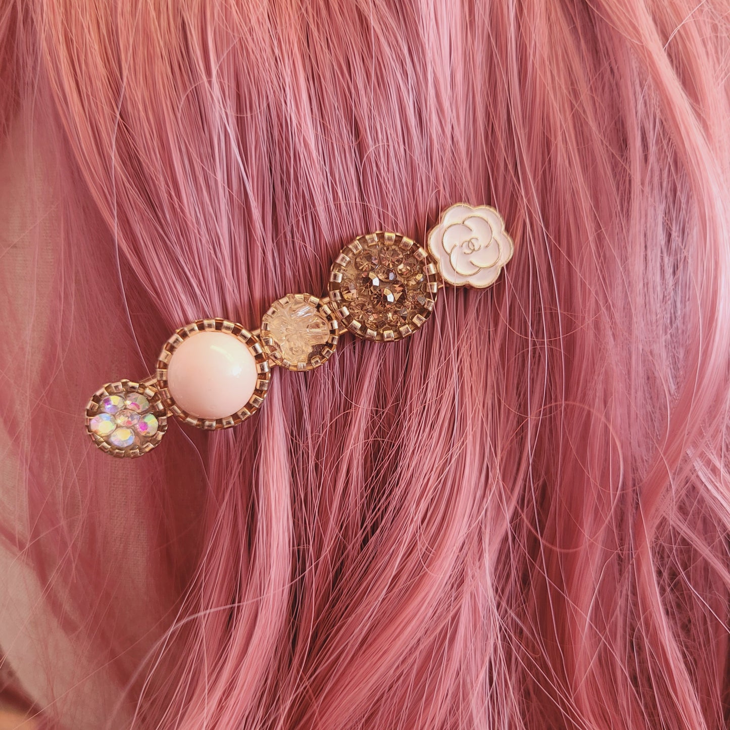 Upcycled Chanel Hair Clip