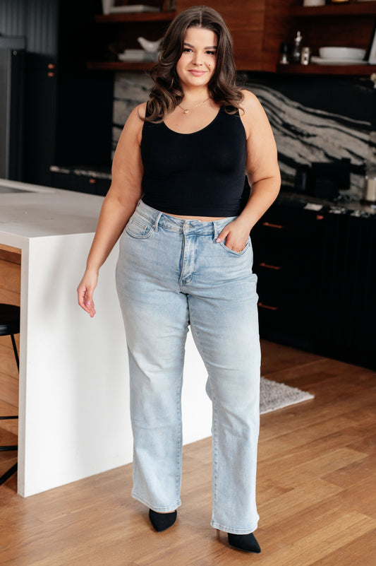 Judy Blue Brooke High Rise Vintage Wash Straight Jeans