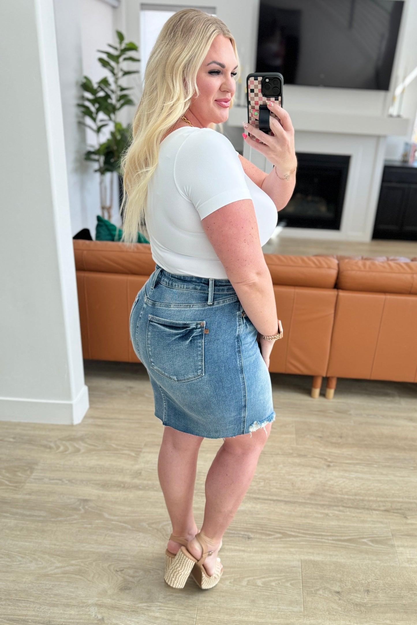 Judy Blue Carol High Rise Denim Skirt