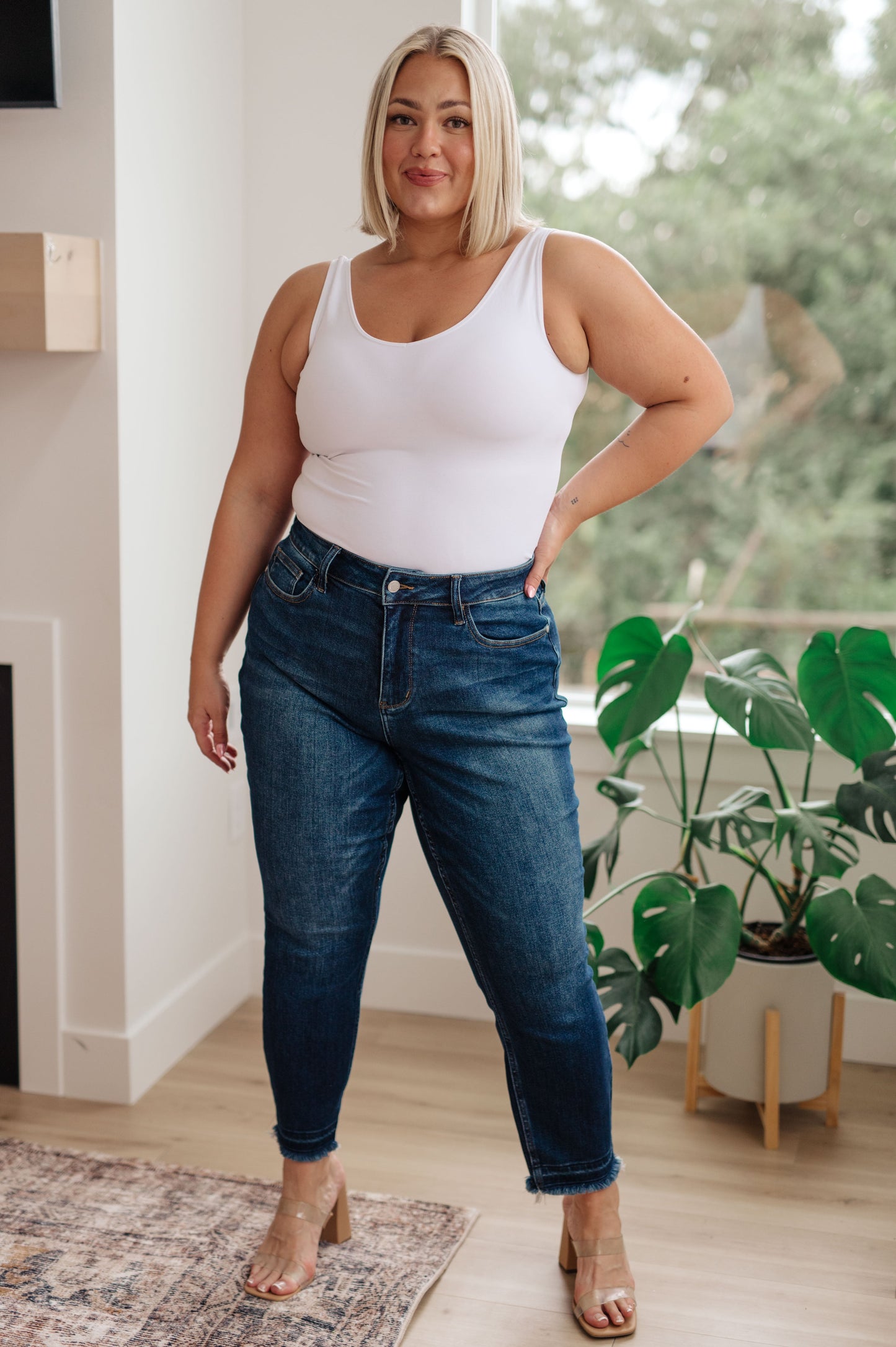Judy Blue Phillipa Release Hem Slim Jeans
