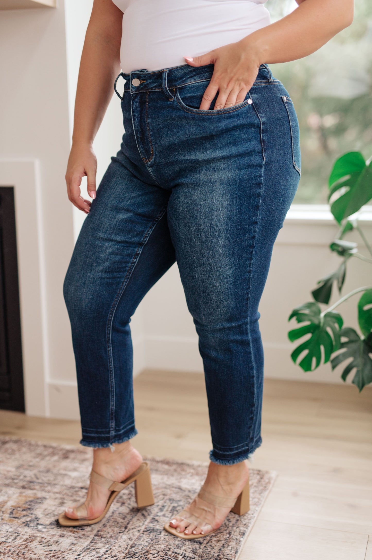 Judy Blue Phillipa Release Hem Slim Jeans